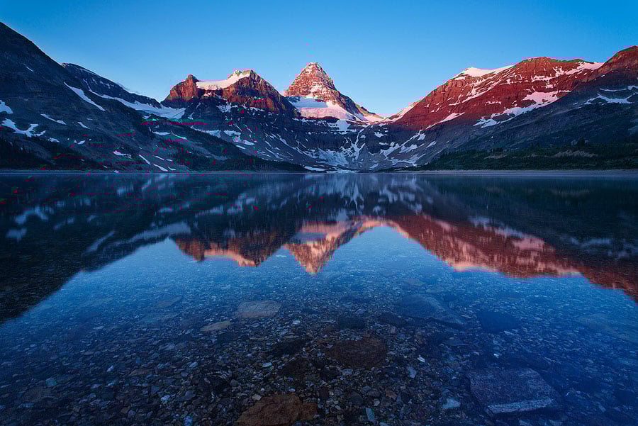 Mountain trail at sunrise