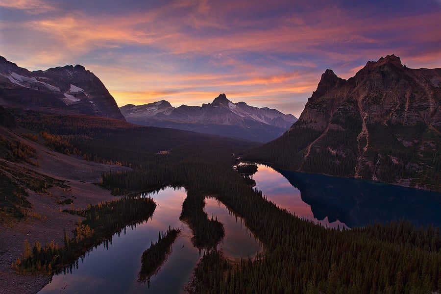 Fall hiking in Canadian Rockies